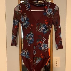 Body suit style top floral